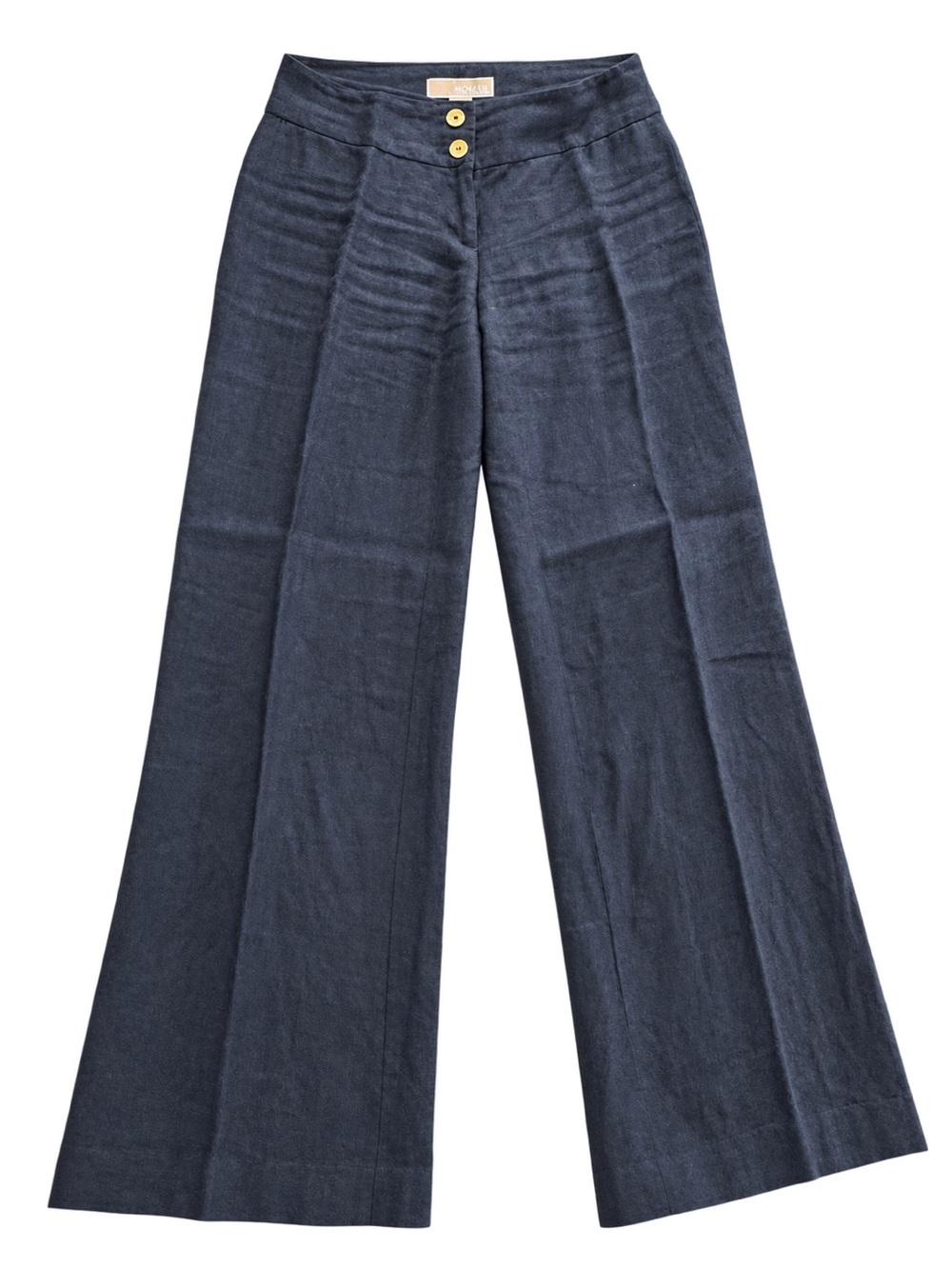MICHAEL Michael Kors 100% Linen Navy Wide Leg Trousers Size 0